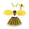 4Pc KIDS GIRLS BUMBLE BEE PARTY TODDLER FANCY DRESS COSTUME HEADBAND
