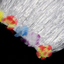Short Hawaiian Grass Hula Skirt Luau with Flowers Fancy Dress Costume Acces S4K7