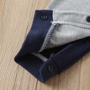 Baby Fashion Gentleman Rompers Stripe Cotton Soft Daily Jumpsuit (6-12M) A
