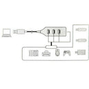 USB 2.0 High Speed 4 Port Splitter Hub Adapter For PC Computer Laptop Black  ME