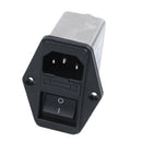 Solder Lug Terminals IEC 320 C14 EMI Filter + Boat Switch + Fuse Holder