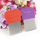 Comb Head Hair Lice Nit Pet Safe Flea Eggs Dirt Dust Remover Steel Tooth BrushJR