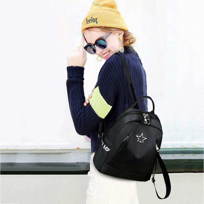 Women Casual Backpack Student Star Schoolbags Travel Waterproof Knapsack