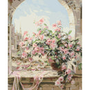 Painting By Numbers Kit DIY Window Flowers Canvas Oil Art Picture Craft