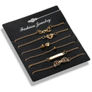 6PCS Boho Multilayer Heart Infinity Anklet Foot Chain Ankle Bracelet Jewelry  Z