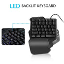 G30 1.6m Wired Gaming Keypad with LED Backlight 35 Keys One-handed Membrane
