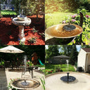 Bird Bath Fountain Solar-Powered Water Pumps Floating Outdoor Pond Garden Patio