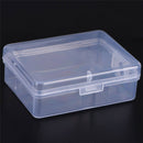 2PCS Small Transparent Plastic Storage Box Clear Square Multipurpose Display M&O