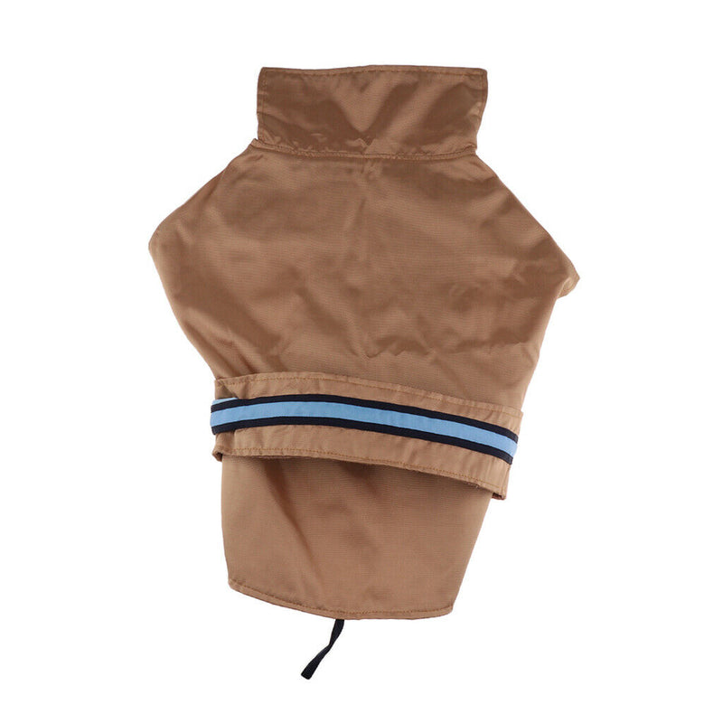 Pet Dog Waterproof Clothes with LED Luminous Strip Reflective Coat Coffee XL