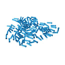 100pc Aluminum Bike Bicycle Brake Shifter Inner Cable Tip Wire End Cap Blue