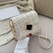 Fashion Woolen Messenger Bags Women Leather Retro Shoulder Handbag (White) A#S