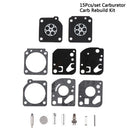15Pcs/set Carburetor Carb Rebuild Kit Fit Zama RB-29Ryobi 26cc & 30cc Trimmer BX