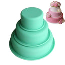 3 Layer Silicone Cake Mold Handmade Cake Pizza Plate DIY Mould Art Craft