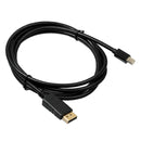 Mini DisplayPort DP to DisplayPort DP 1.2 Cable Male to Male Black 6Ft