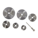 7PC  Cutoff Circular Saw HSS Rotary Blade Tool Cutting Discs Mandrel