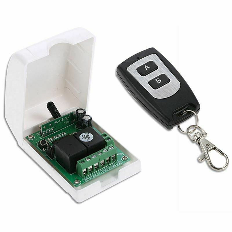 Wireless Remote Control Transmitter and DC 12V 2CH RF 433Mhz Rleay Receiver I7J6