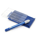 Blue Hand Drill with 21PCS Twist Number Drill Hold 0.3-1mm Pen Punch Tool CFT