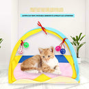 Cat Play Tent Hammocks Sleep Bed Foldable Kitten Mat with Balls Pets Toys