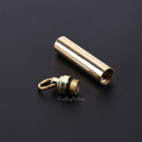 Brass EDC Survival Waterproof Medicine Pill Container Holder Box Key Chain