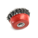 3â€ Knot Type Fine Wire Cup Brush Wheel 5/8" Arbor FITS 4-1/2" Angle Grinder B ME