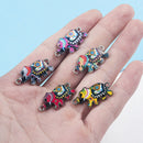 10Pcs Mini Colorful Enamel Elephant Connectors For DIY Bracelet Necklace Making