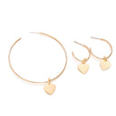3Pcs/Set Romantic Women Love Heart Earring Hoop Big Round Pendant Jewelry Gifts