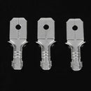 6.3mm Male Electrical Spade Crimp Terminals Wiring Connectors 100 Pcs Y4L2