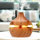 Aroma Oil Diffuser Ultrasonic Wood Grain Air Humidifier (Light wood grain)