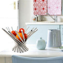 Fold Stainless Steel Fruit Plate Rotate Fashion Fruits Strainer Basket Pers