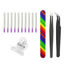 10pcs / pack Fibernails Fiberglass for Nail Extension Nail Form Acrylic Tips Set