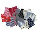 16x Mixed Cotton Patchworks Fabrics Sewing Cloth Patches for DIY Kimono Bags