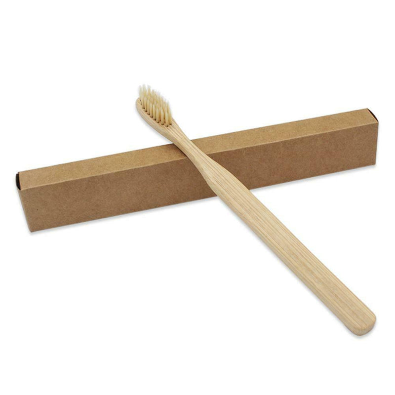 10pcs Environmental Soft Head Bamboo Oral Care Eco Toothbrush(Light Brown) A