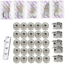 81Pcs Steel Sewing Machine Needles Measuring Tape Thread Bobbin
