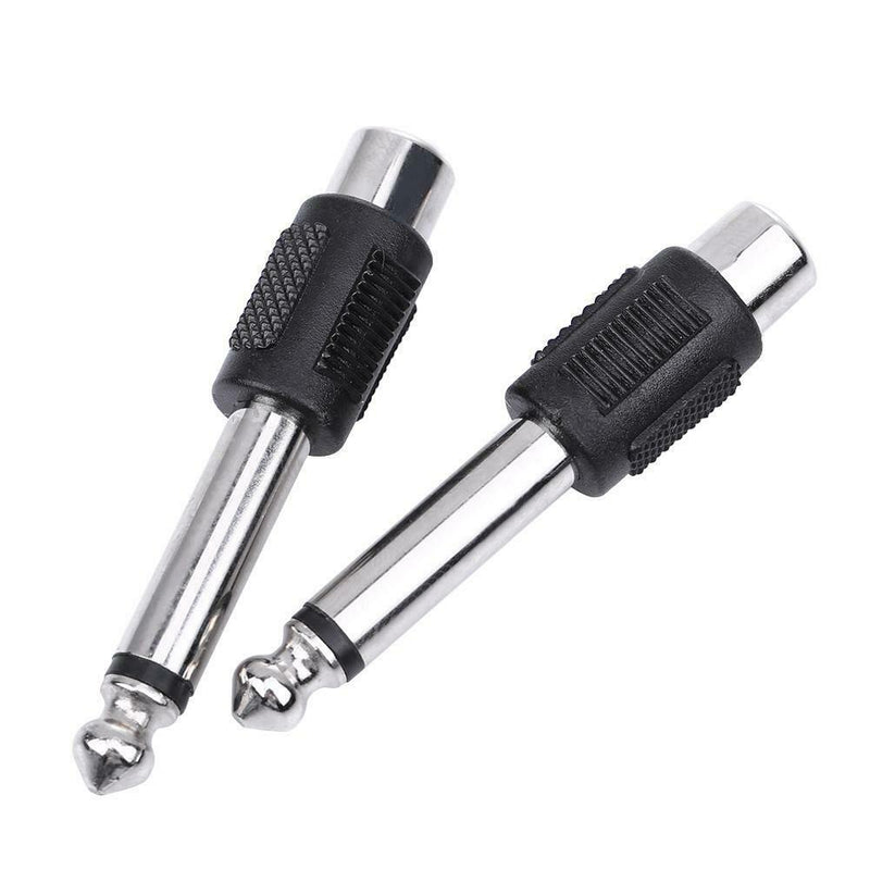 4pcs RCA/AV Female to 6.35mm 1/4 Inch Male Mono Audio Adapters Connecters A