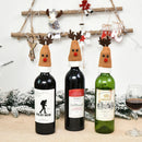 10pcs Mini Christmas Cute Elk Wine Bottle Cap Holiday Dining Table Decor A