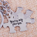 2pcs Puzzle You're My Person Couples Key Ring Chain Keychain Keyring Lover Gift