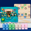 32pcs Wooden Magnetic Fishing Game Play Set Family Fun Magnetic Montessori Toys