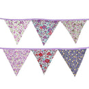 12 Flags 3.2m Purple Flower Bunting Holiday Party Decor Pennant Flag Banner