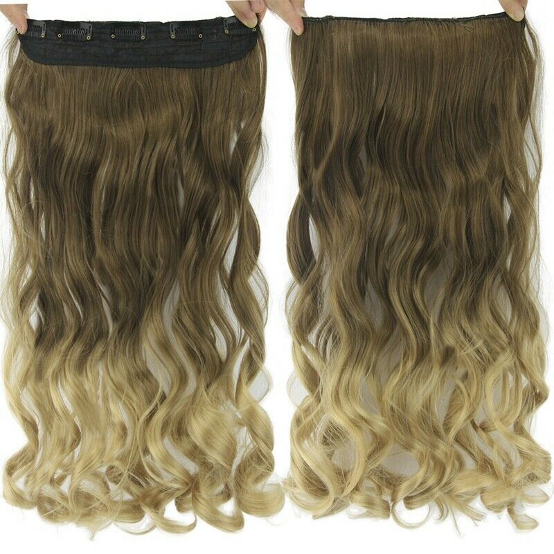 60Cm Long Synthetic Hair Clip In Hair Extension Heat Resistant Hairpiece Na Q2Z7