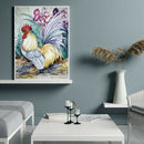 Rooster 5D DIY Full Round Drill Diamond Painting Animal Cross Stitch (B948)