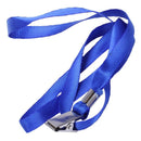 5 Pieces Clip Metal Blue Lanyard Neck Strap for Card Holder H1K4