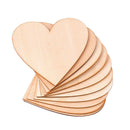 10pcs Unpainted Heart Wooden Shapes Embellishment Rustic Wedding Party Decor