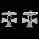 Men's Stainless Steel Cufflinks Black Cross I1E5