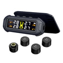 Wireless TPMS Solar Power LCD Tire Pressure Monitoring System w/ External Sensor