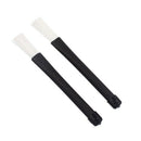 Telescopic Retractable Handles Percussion Drum Brushes Sticks (Black+White)