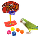 Pet Birds Chew Parakeet Bell Balls Parrot Toys Birdie Basketball Hoop Prop