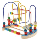 Wooden Space Bead Maze Roller Coaster, Activity Cube Educational Abacus Beads