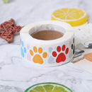 500pcs Dog Cat Bear Paw Labels Stickers of 6 Colors Sealing Label DecorativSEAU