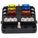 1 In 6 Out Auto Fuse Box Waterproof Blade Fuse Block Box for Car Suv Bus Sh