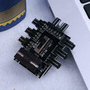 4Pin IDE Powered 8 Way 3pin Cooling Fan Power Cable Extender Hub Accessory
